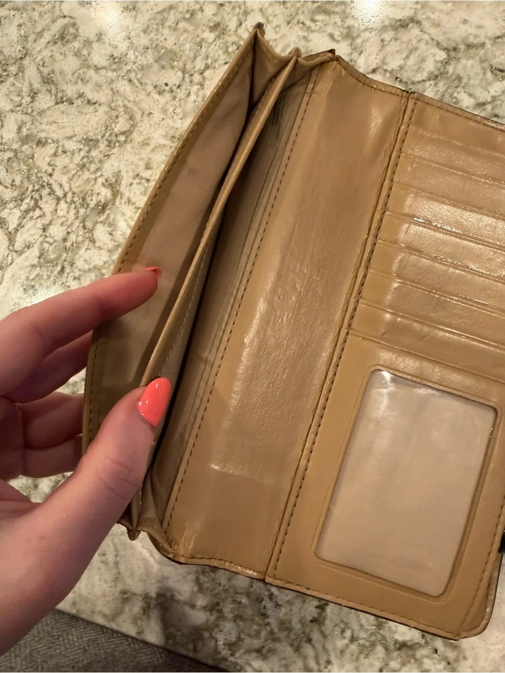 Coach Teal Green Leather Zip-Around Wallet with Snap Tab